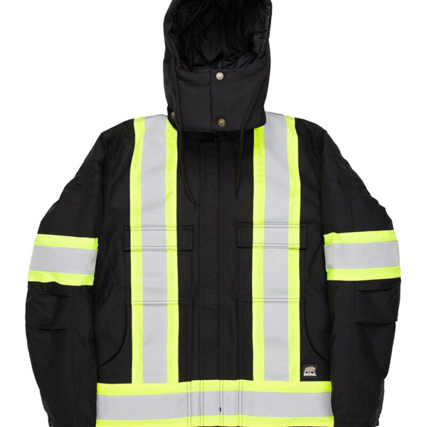 Tall Safety Striped Arctic Insulated Chore Coat Thumbnail