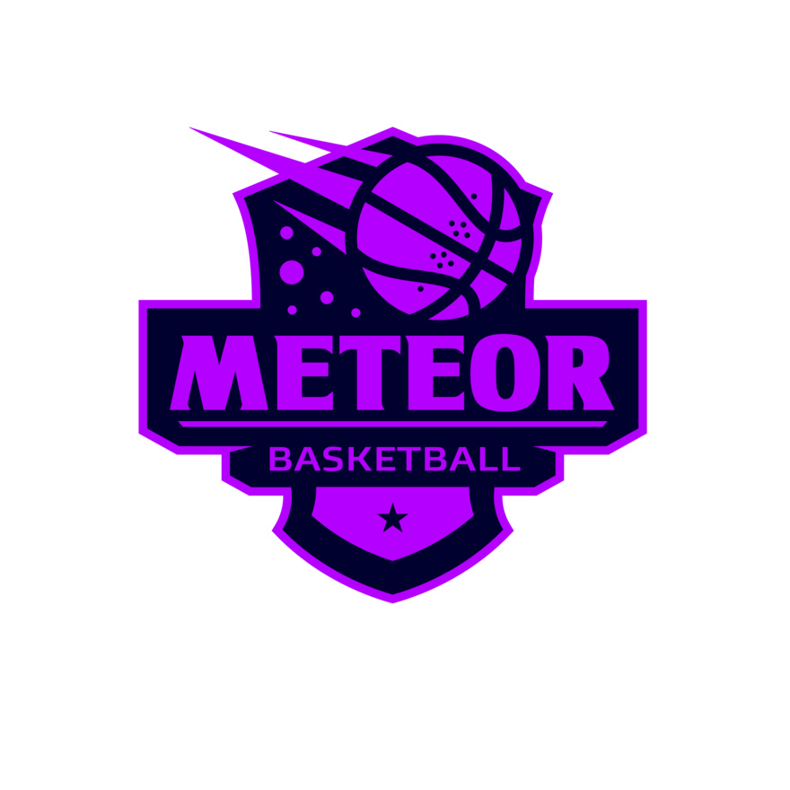 Meteor Basketball logo template Thumbnail