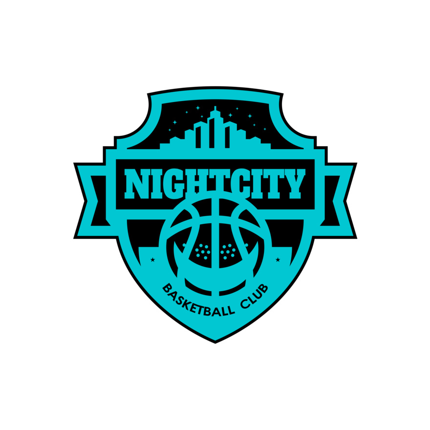 Night city Basketball club logo template Thumbnail