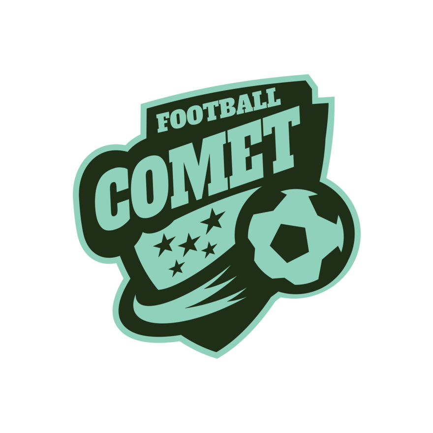 Comet Football logo template Thumbnail