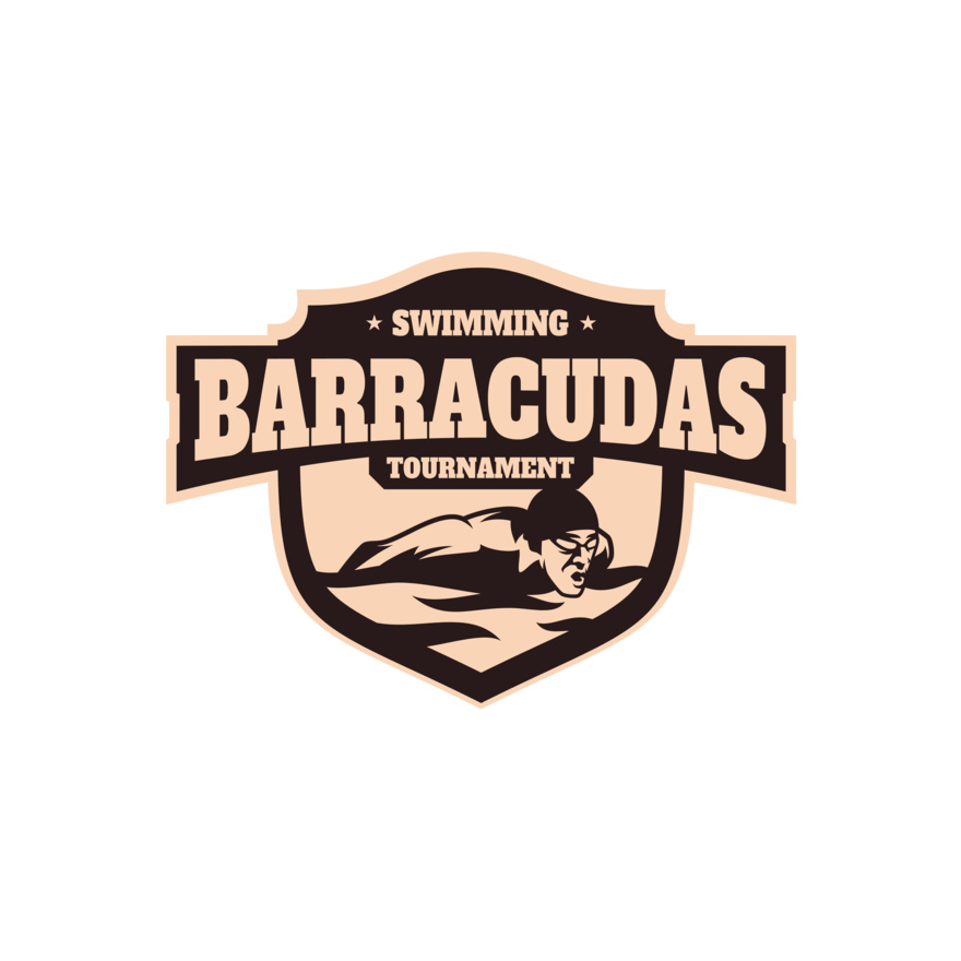 Barracudas Swimming Tournament logo template Thumbnail
