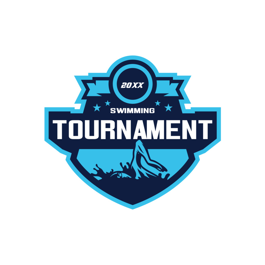 Swimming Tournament logo template Thumbnail
