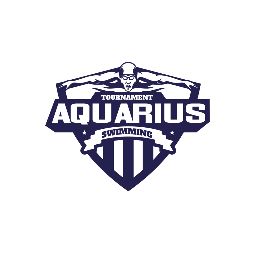 Aquarius Swimming Tournament logo template Thumbnail