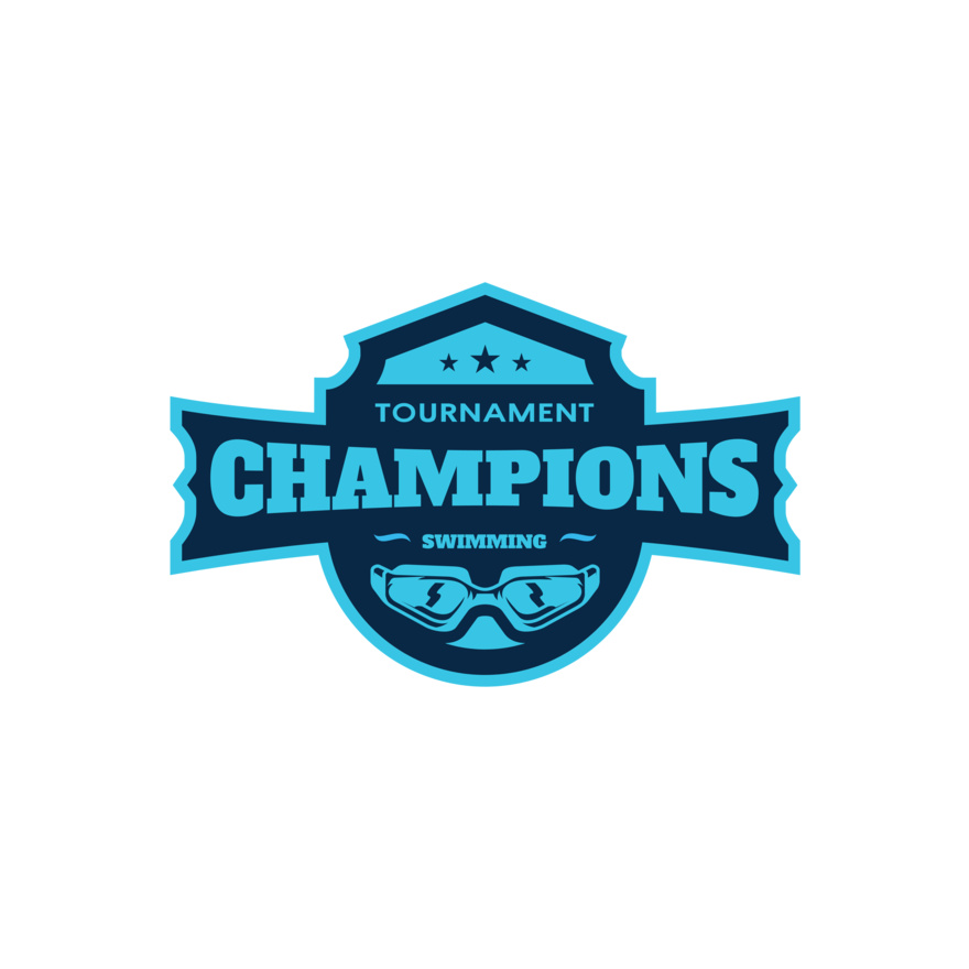 Champions Tournament Swimming logo template Thumbnail