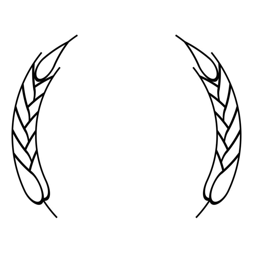 Wheat Laurel Half Wreath Thumbnail