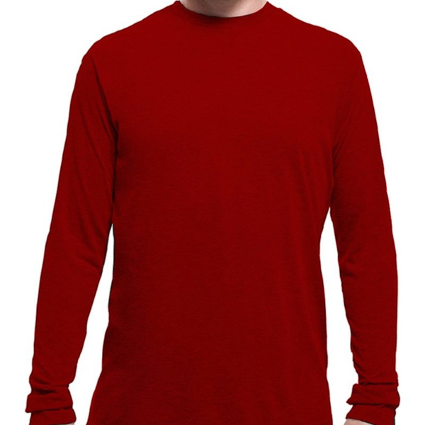 Midweight Gold Soft Touch Cotton Long Sleeve T-Shirt Thumbnail