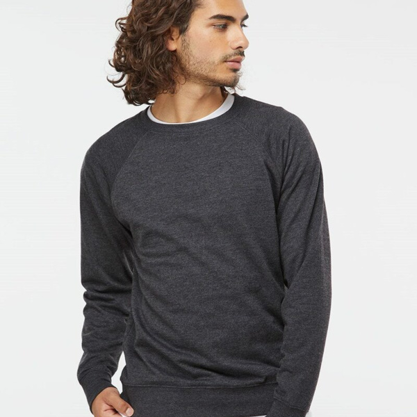 Icon Unisex Lightweight Loopback Terry Crewneck Sweatshirt Thumbnail