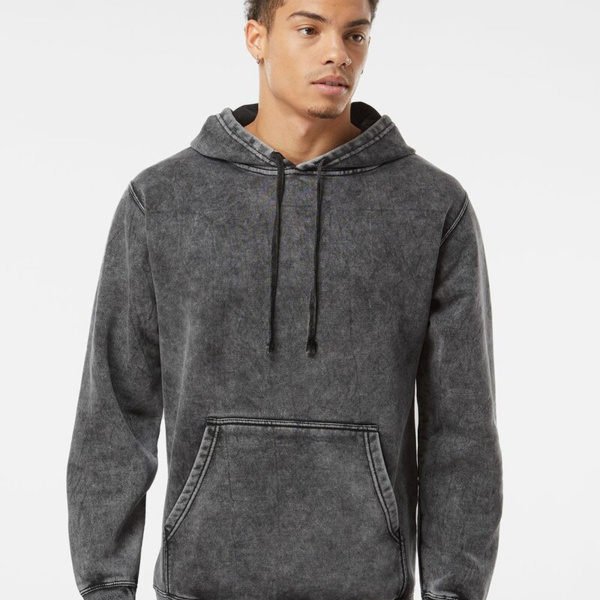 Midweight Mineral Wash Hooded Fleece Sweatshirt Thumbnail