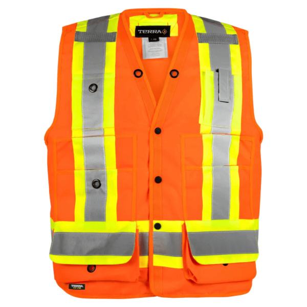 Terra® Hi-Vis Polyester Surveyor's Safety Vest - CSA Class 2 Level 2 Thumbnail