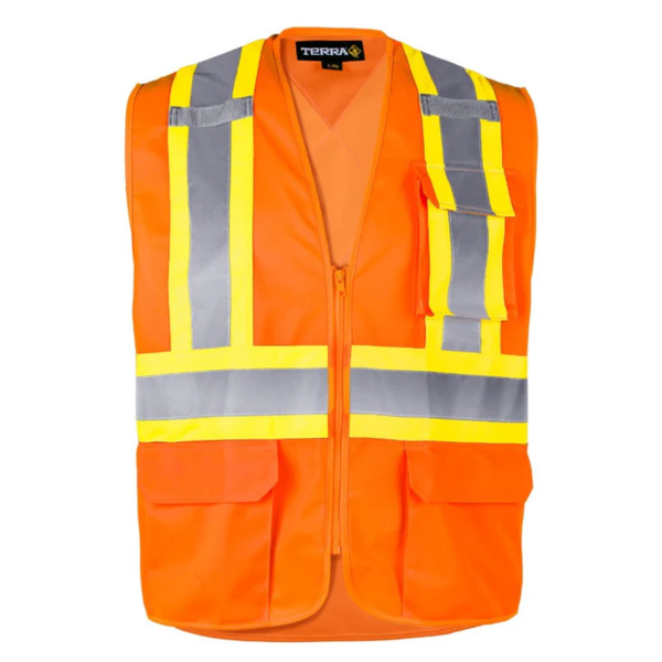 Terra® Hi-Vis Polyester Safety Vest with Zipper - CSA Class 2 Level 2 Thumbnail