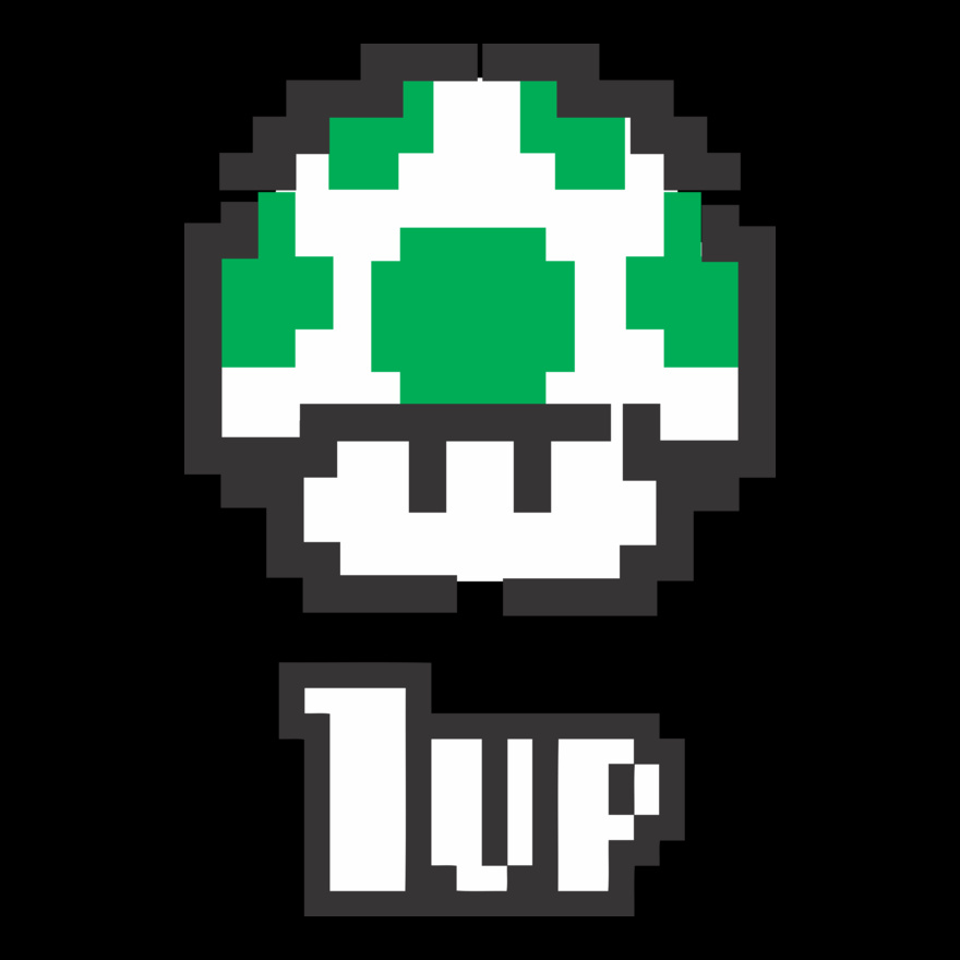 Mario 1Up Mushroom (0180) Thumbnail