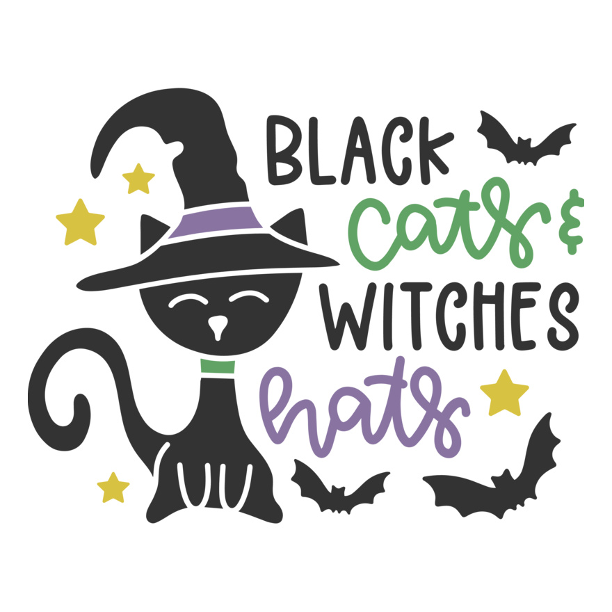 Black Cats & Witches Hat (1022) Thumbnail