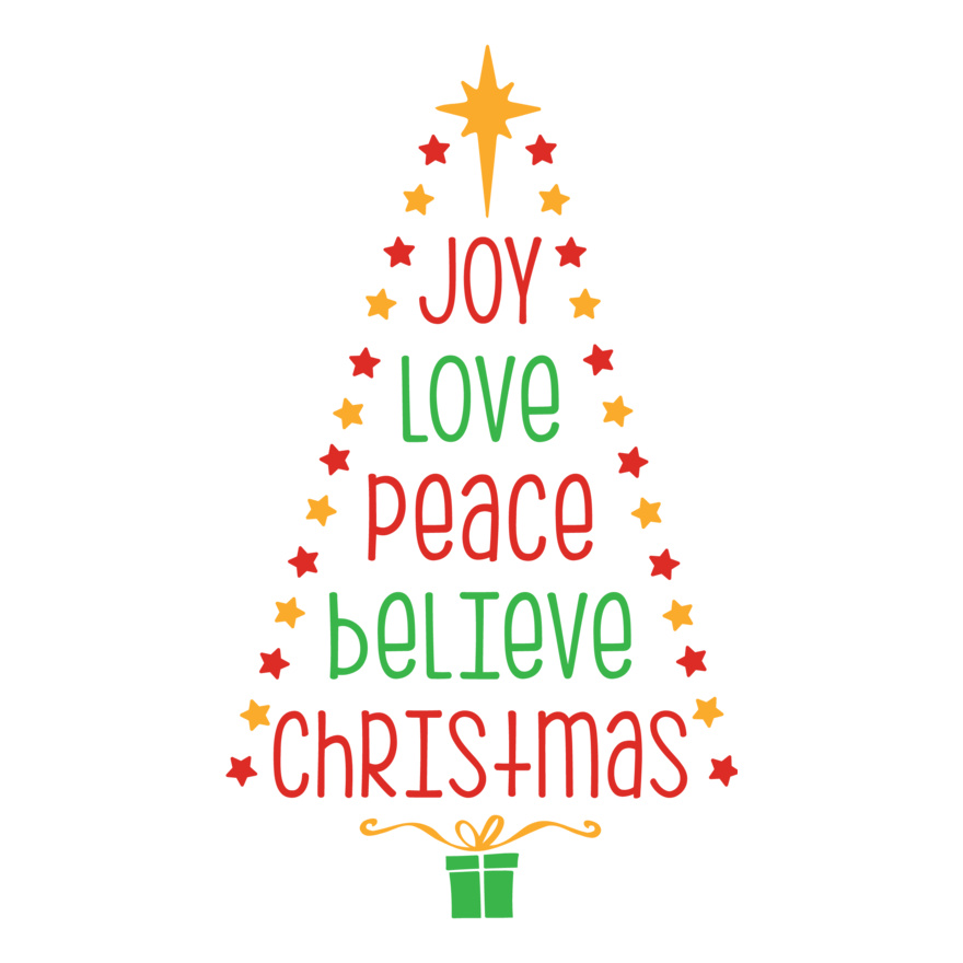 Joy Love Peace Believe Tree (0610) Thumbnail