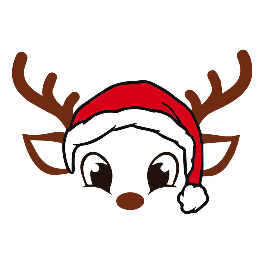 Reindeer with Santa Hat (0664) Thumbnail