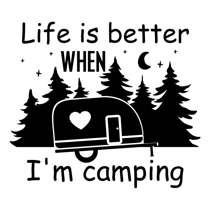 Life is Better Camping Trailer (0096) Thumbnail