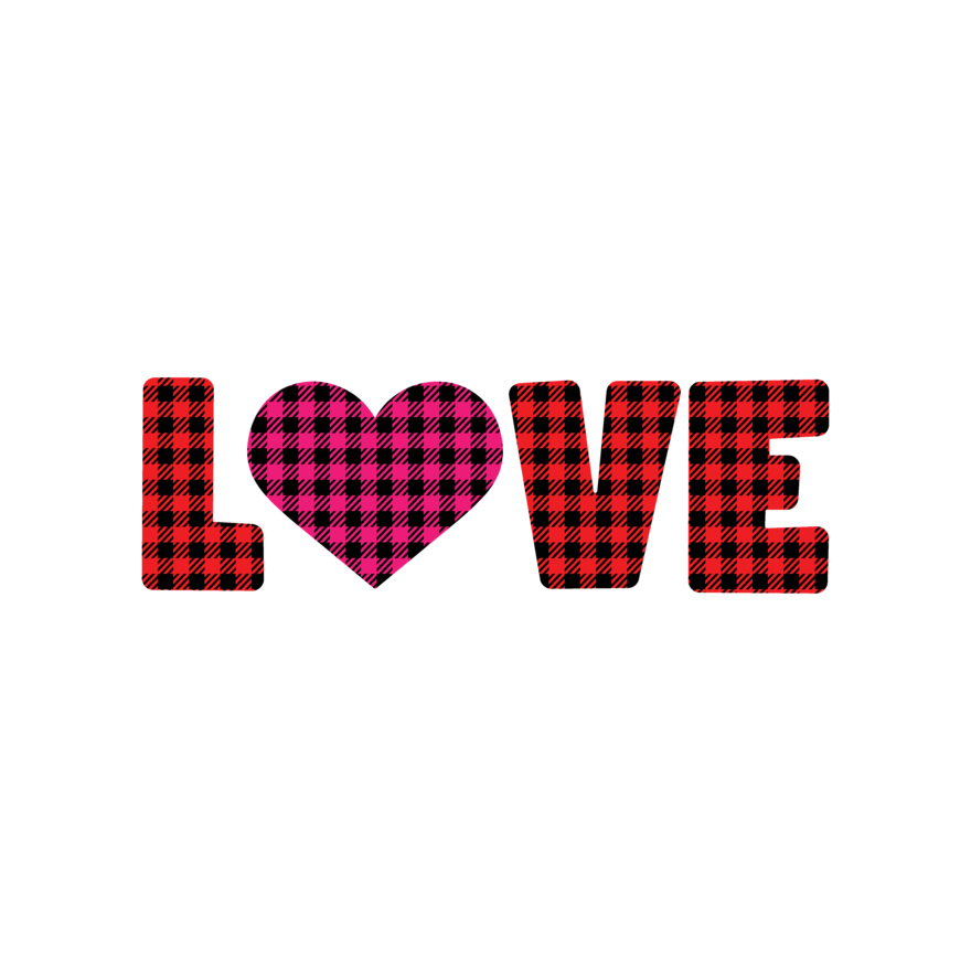 LOVE Text Plaid (1031) Thumbnail