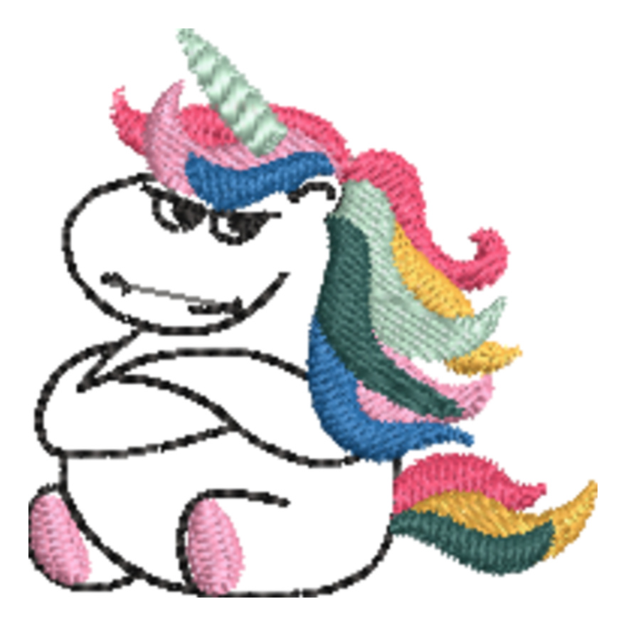 Grumpy Unicorn Line Art (0399) Thumbnail
