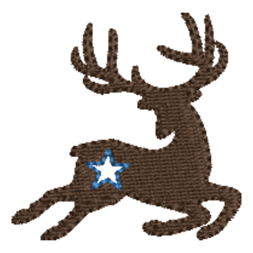 Deer with Star Silhouette (0322) Thumbnail
