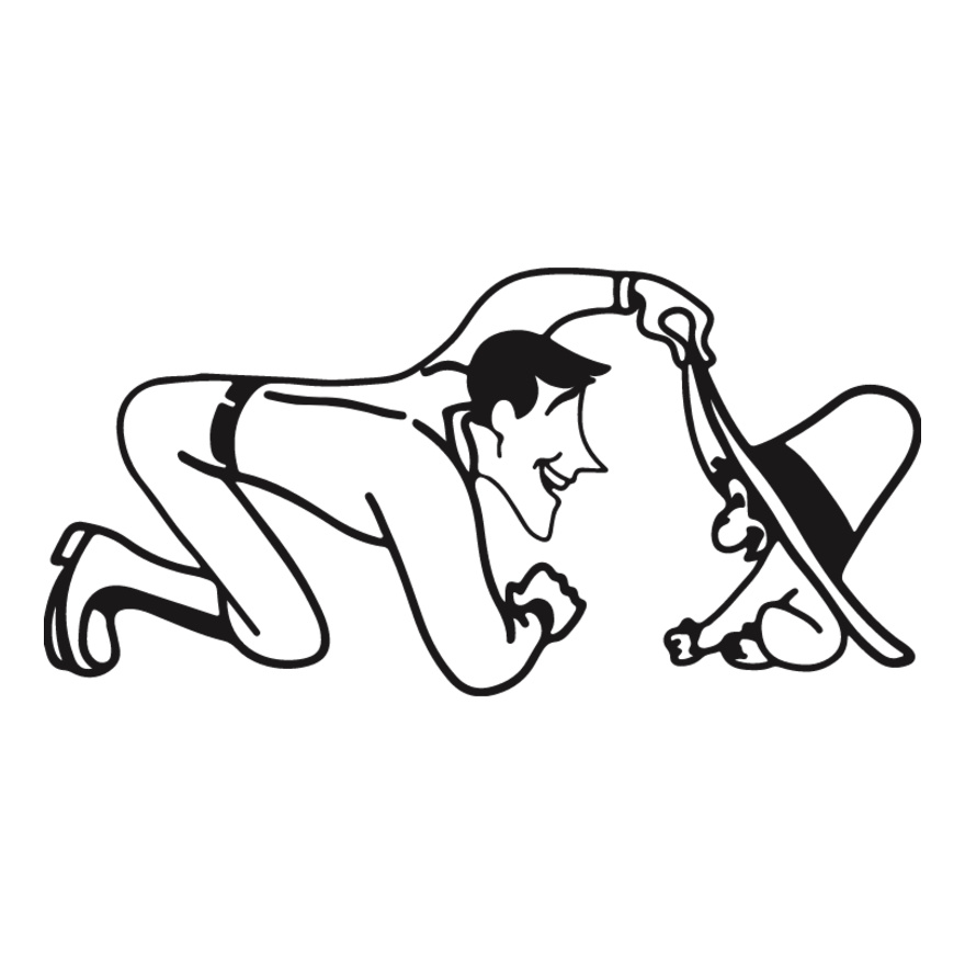 Curious George and Man Silhouette (0211) Thumbnail