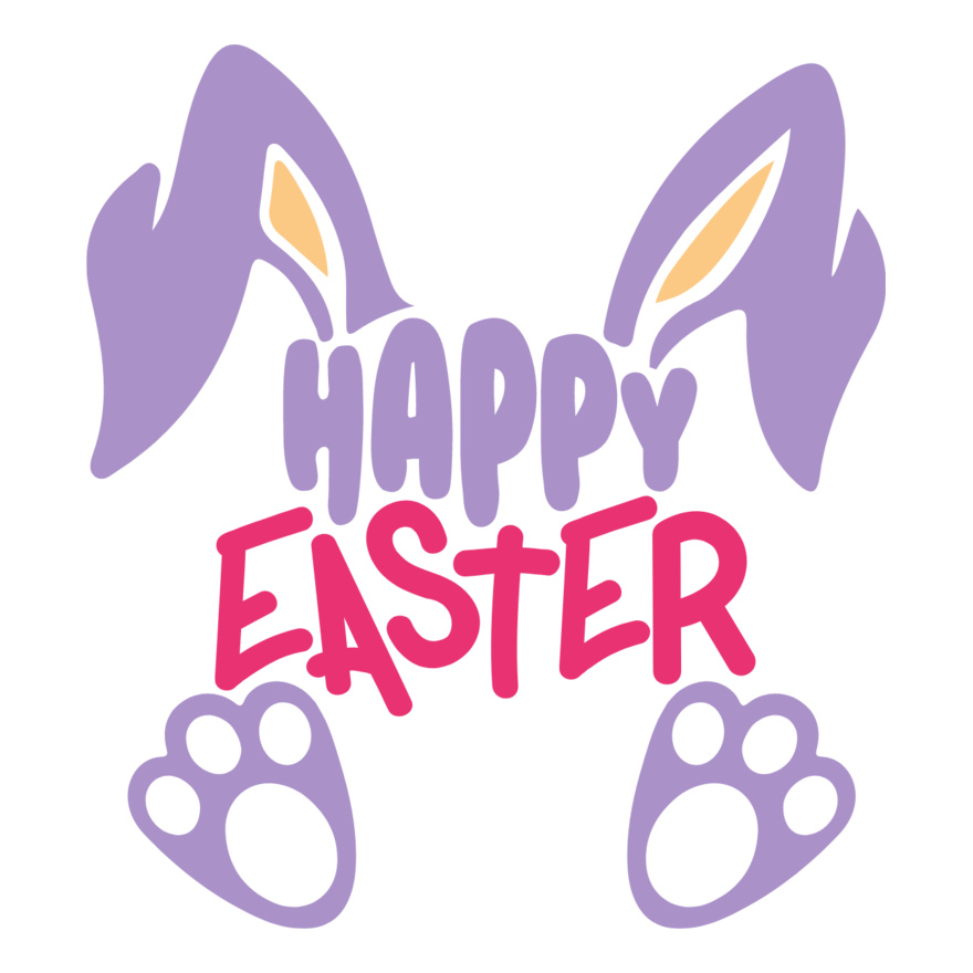 Happy Easter with Purple Bunny Thumbnail