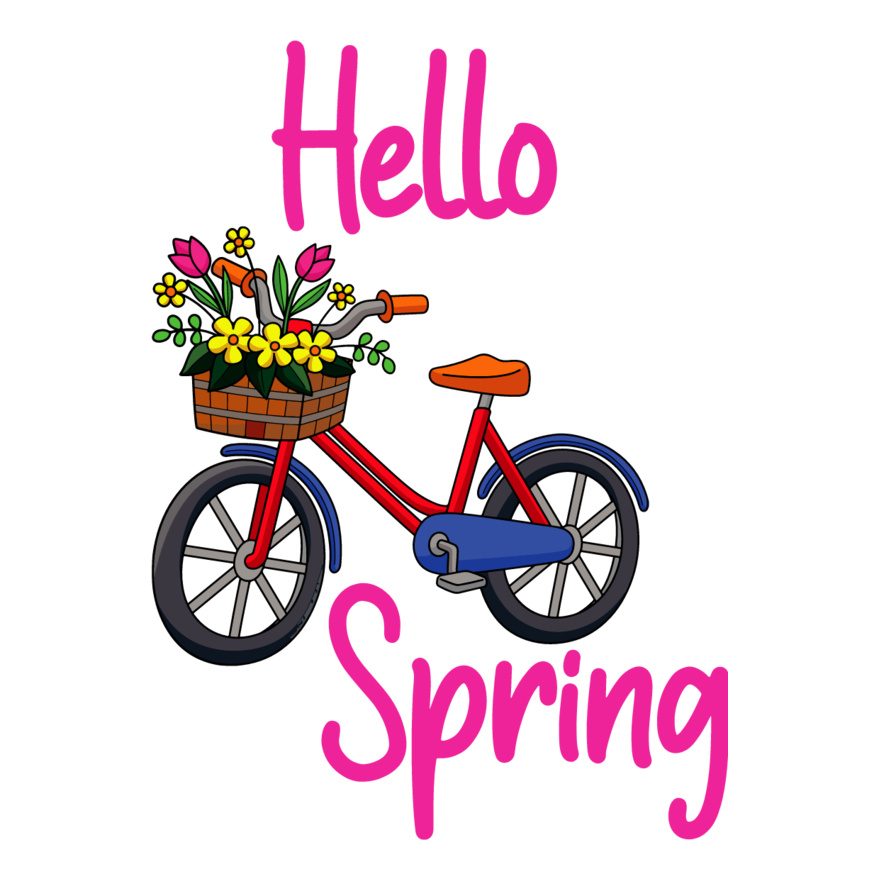 Hello Spring With Beautiful Bicycle Thumbnail