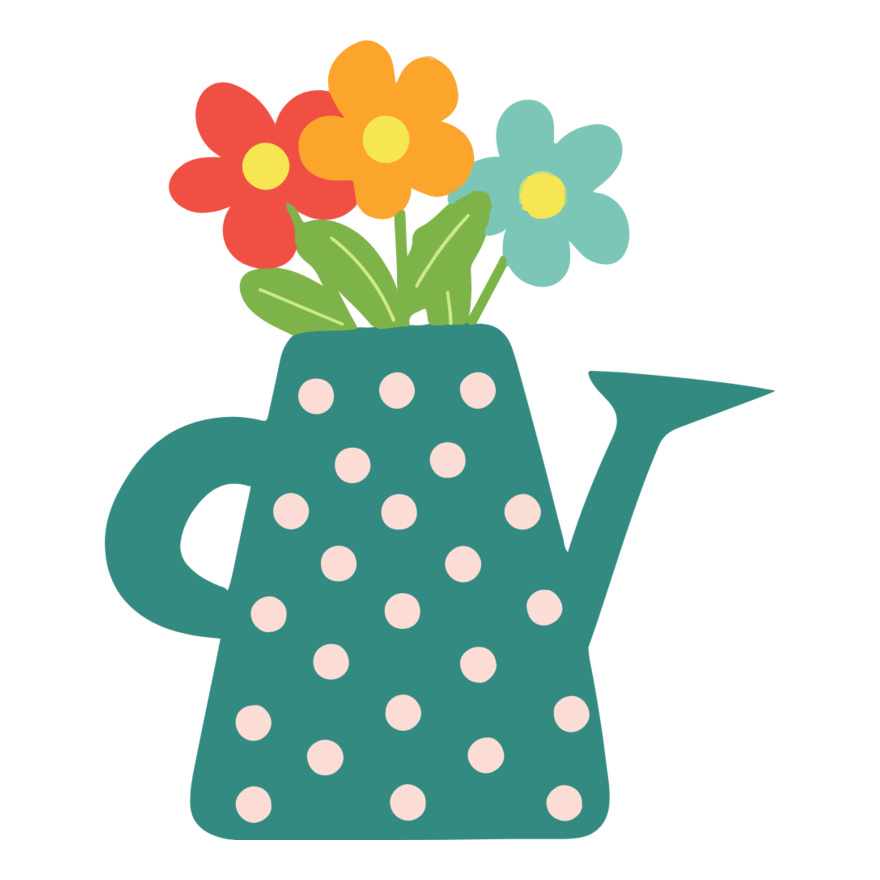 Spring Flower Bloom on Watering Can Thumbnail