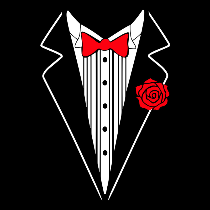 Tuxedo Shirt with Rose Thumbnail