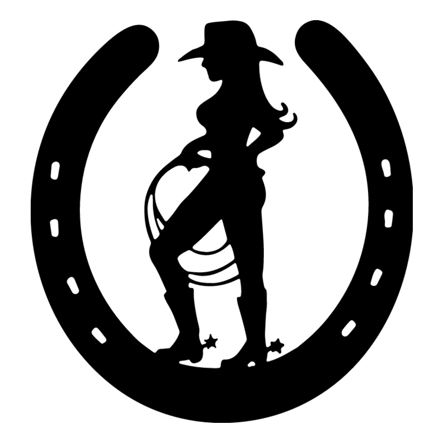 Horseshoe Cowgirl Silhouette Thumbnail